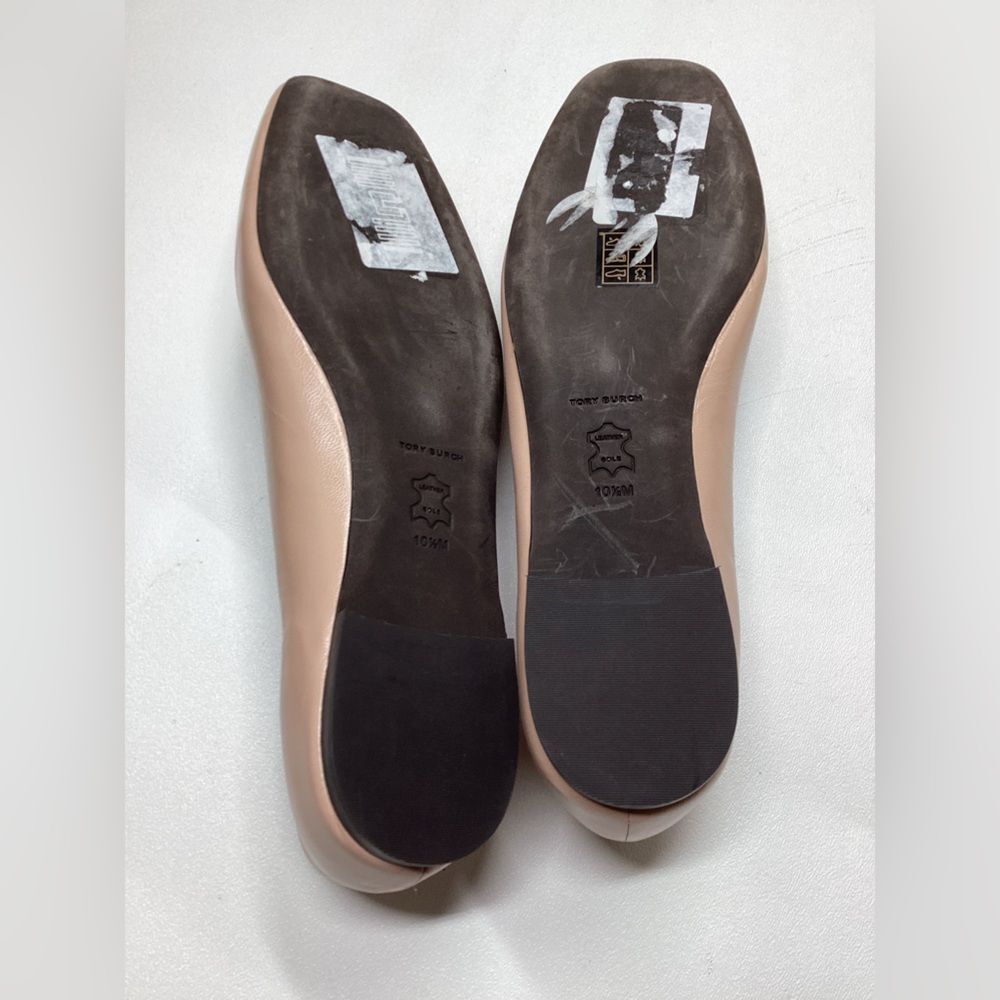 Tory Burch Georgia Leather Ballerina Pink Shoes Size 10.5 - Picture 11 of 12